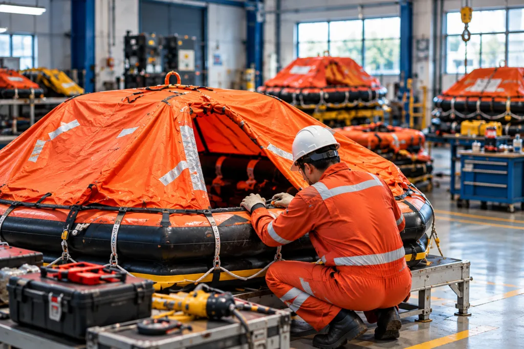 Inflatable Liferaft Services 2 Inflatable Liferaft Servicing & Inspection in Malaysia